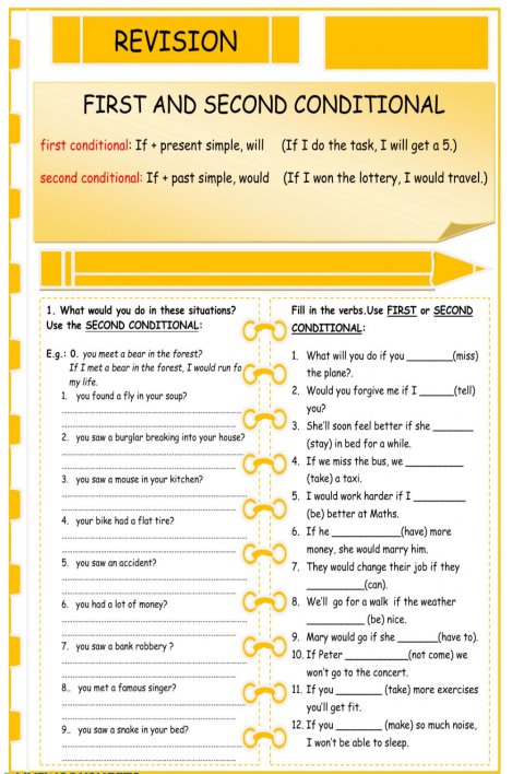 1st and 2nd Conditionals - Interactive worksheet